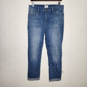 Hudson Natalie Mid Rise Slim Boyfriend Crop Jeans Women's Size 28 Medium Wash
